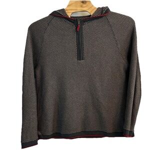 Carbon 2 Cobalt Sweater 1/4 ZIP Hoodie Mens Size XL Pullover‎ Gray Knit Cotton